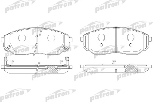 

Колодки тормозные дисковые передн KIA: SORENTO 02- PATRON PBP1735