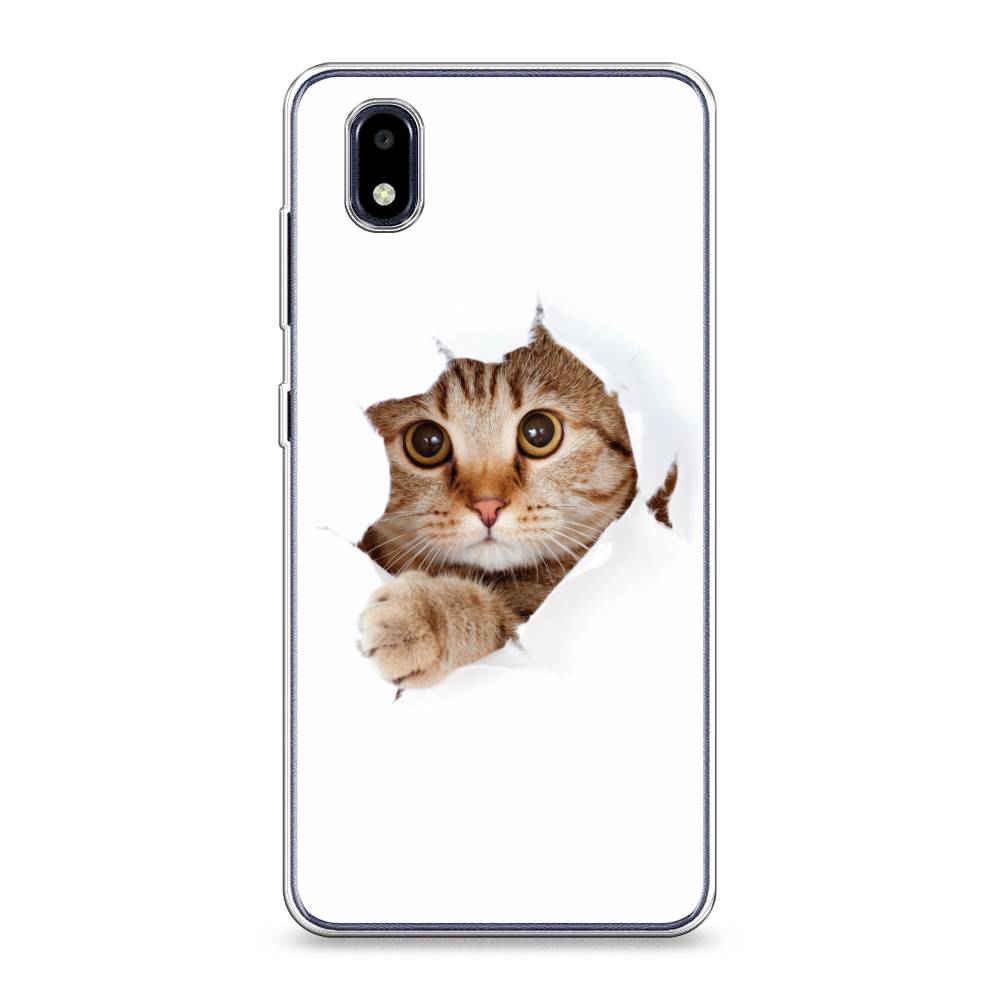 

Чехол для ZTE Blade A3 (2020) "Кот и бумага", Белый;коричневый, 133650-1