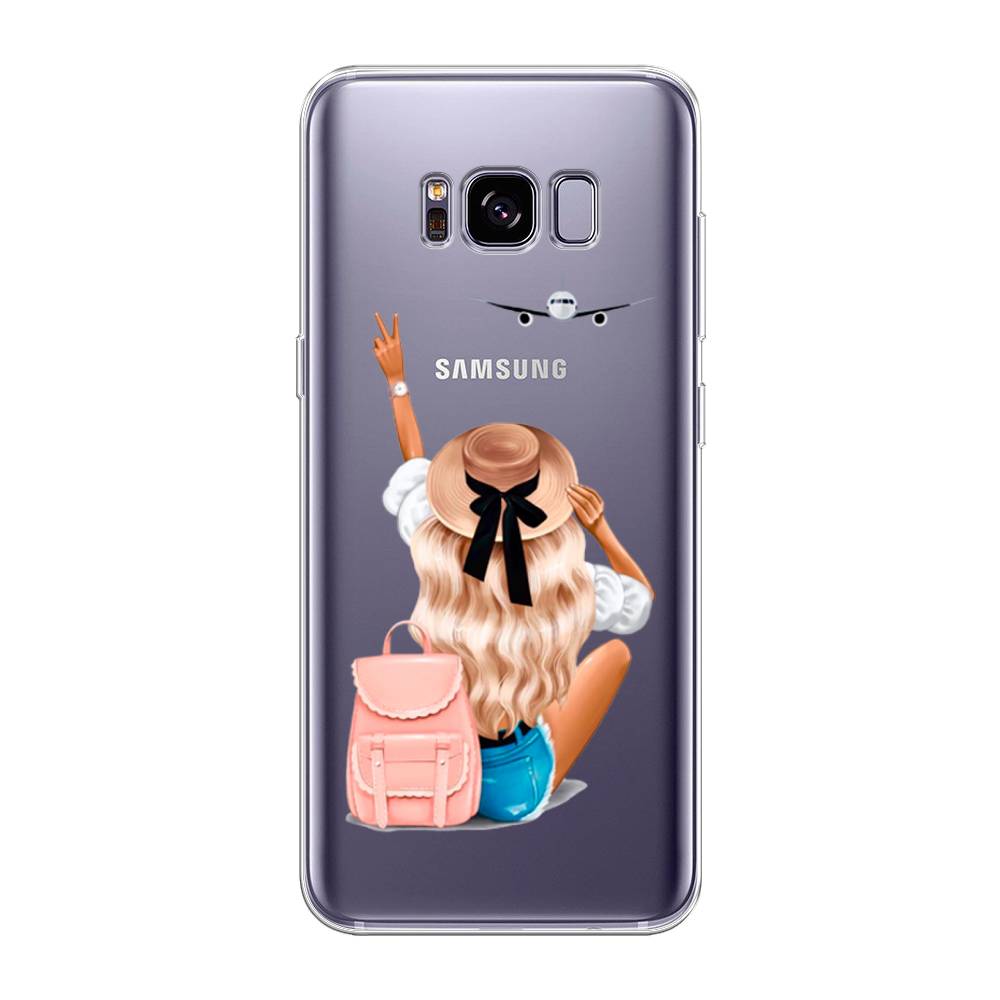 

Чехол Awog на Samsung Galaxy S8 + "Автостопом самолетом", Бежевый;розовый;голубой, 24850-7