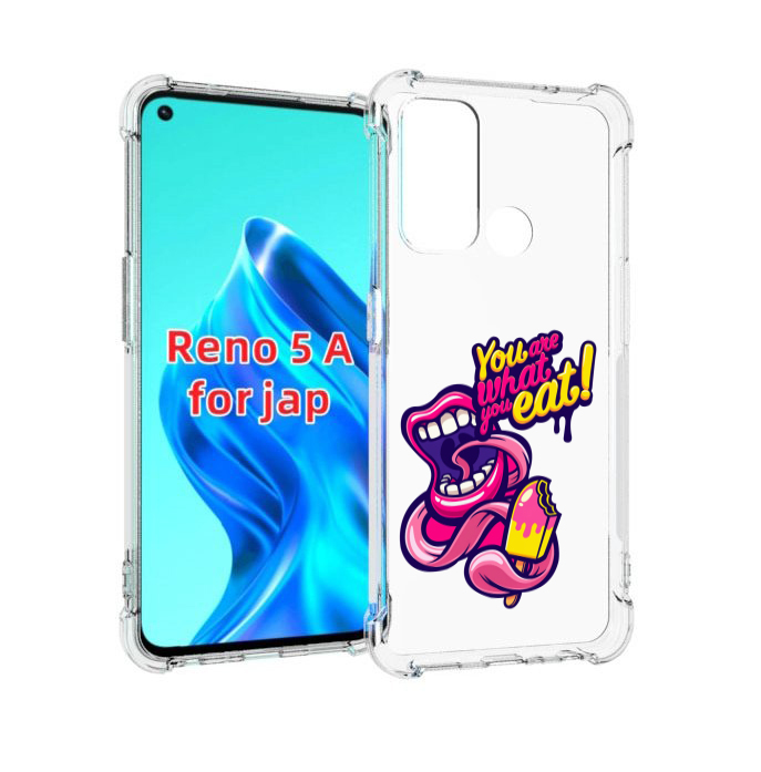 

Чехол MyPads ты-то-что-ты-ешь для Oppo Reno 5A, Прозрачный, Tocco