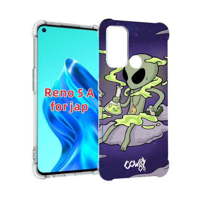

Чехол MyPads токсичный инопланетянин для Oppo Reno 5A, Прозрачный, Tocco