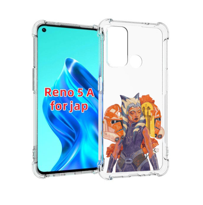 

Чехол MyPads тогрута-асока-тано для Oppo Reno 5A, Прозрачный, Tocco