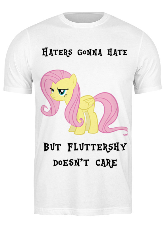 

Футболка мужская Printio haters gonna hate, fluttershy doesn't care белая S, haters gonna hate, fluttershy doesn't care