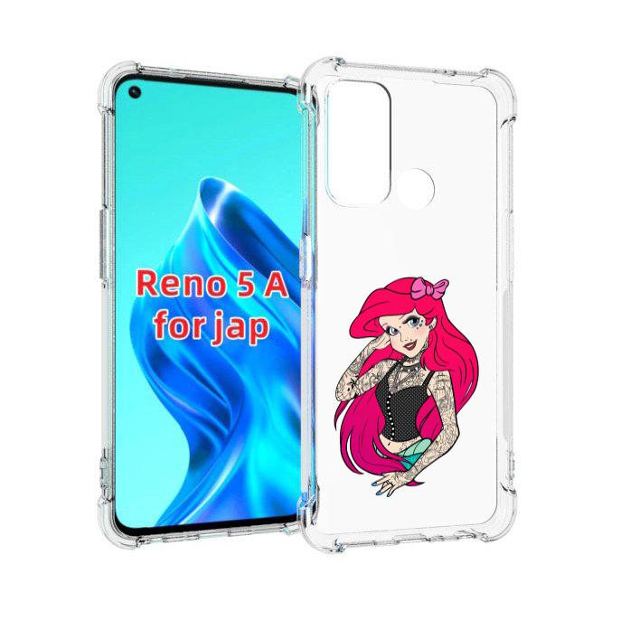 

Чехол MyPads татуированная-принцесса женский для Oppo Reno 5A, Прозрачный, Tocco