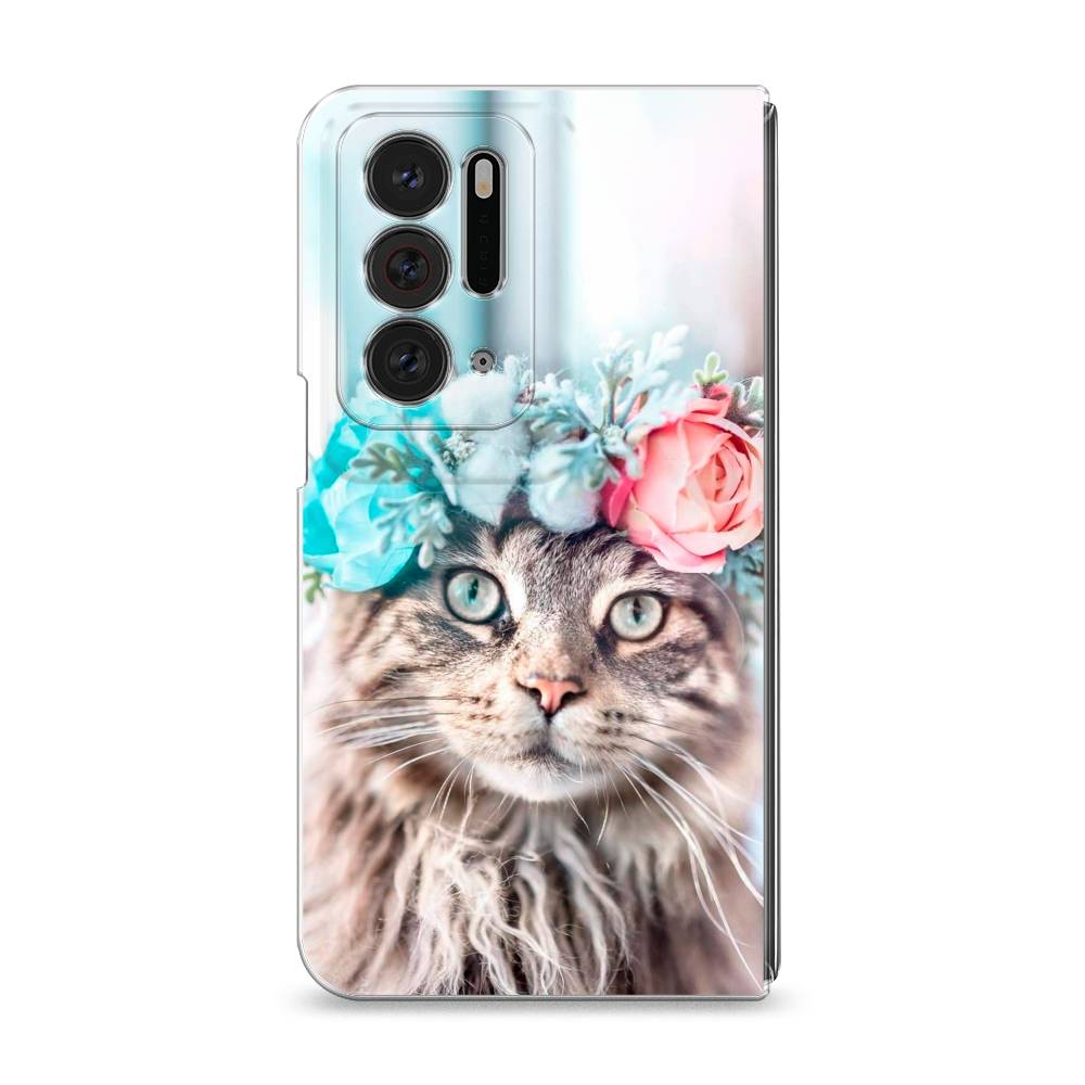 

Чехол Awog на Oppo Find N "Кот в венке", Разноцветный, 259650-2
