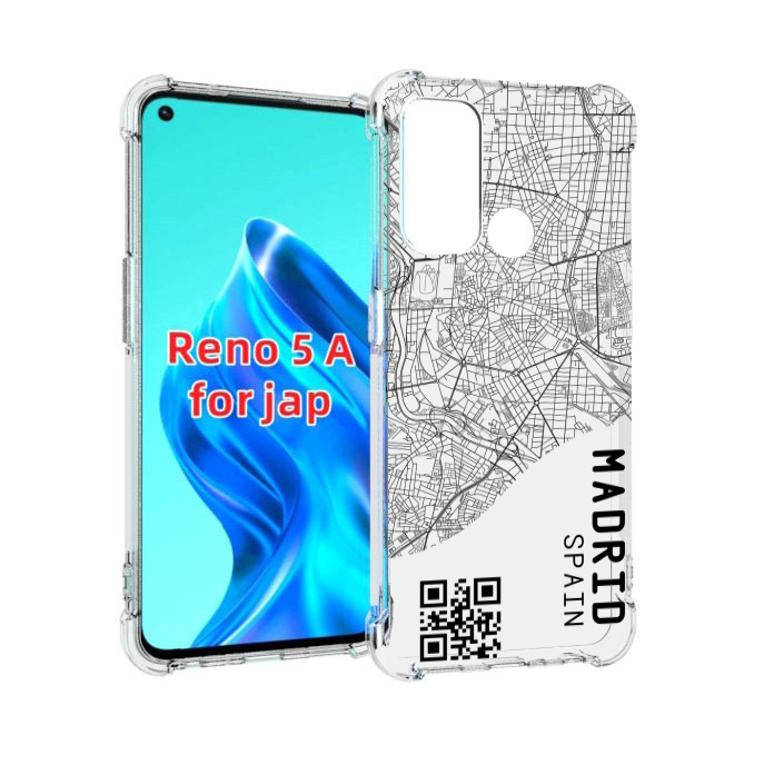 

Чехол MyPads схема-мадрид для Oppo Reno 5A, Прозрачный, Tocco