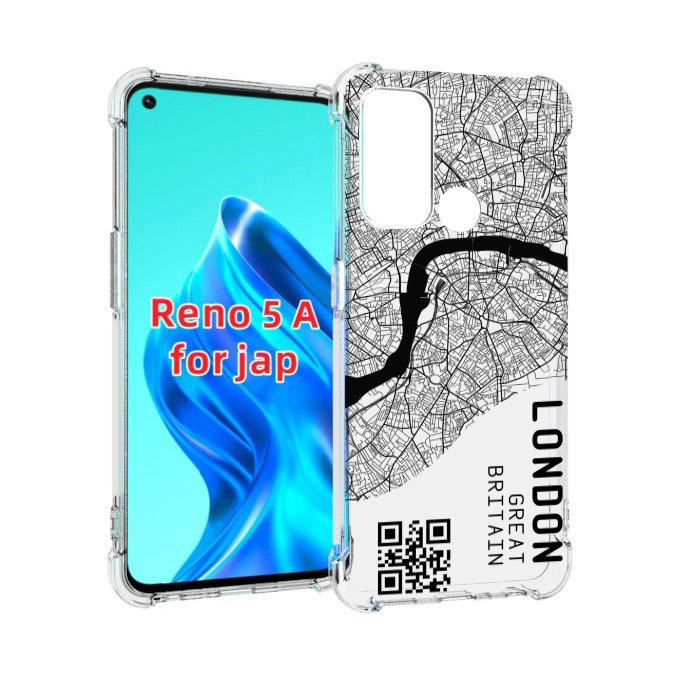 

Чехол MyPads схема-лондон для Oppo Reno 5A, Прозрачный, Tocco