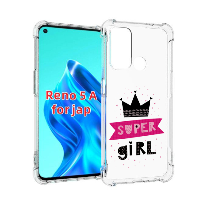 

Чехол MyPads супер-девчонка женский для Oppo Reno 5A, Прозрачный, Tocco