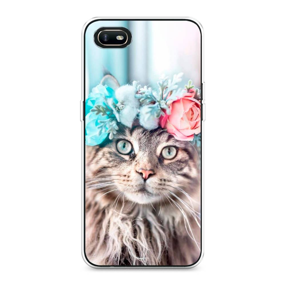 

Чехол Awog на Oppo A1k "Кот в венке", Разноцветный, 252150-2