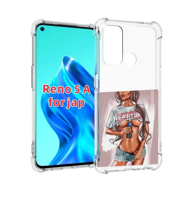 

Чехол MyPads стройная-девушка-с-пепси женский для Oppo Reno 5A, Прозрачный, Tocco