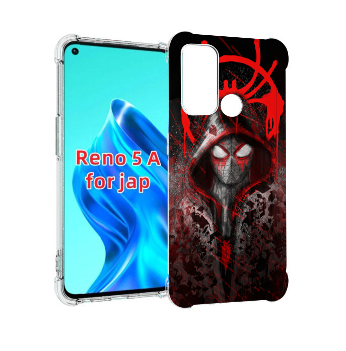 

Чехол MyPads страшный человек паук мужской для Oppo Reno 5A, Прозрачный, Tocco