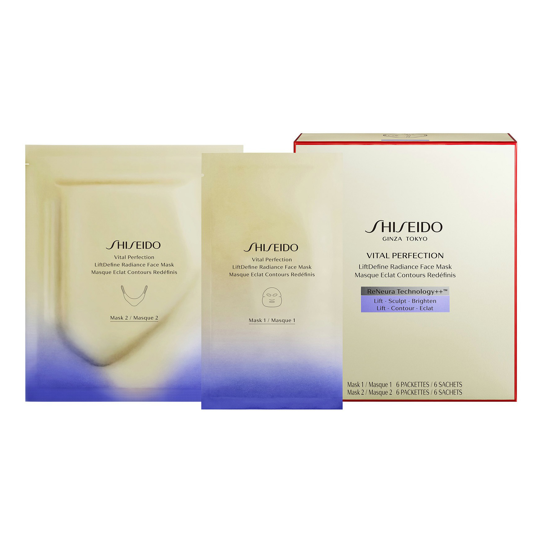 фото Маски тканевые для лица shiseido vital perfection liftdefine radiance face mask 12 шт