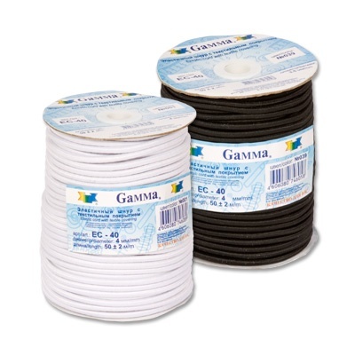 

Шнур Gamma 4 мм, эластичный, 50 м+-0,5 м, №001, белый, 4 мм, эластичный, 50 м+-0,5 м, №001, белый