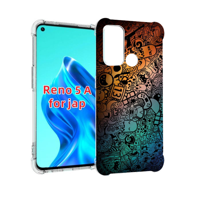 

Чехол MyPads стикеты в тени для Oppo Reno 5A, Прозрачный, Tocco