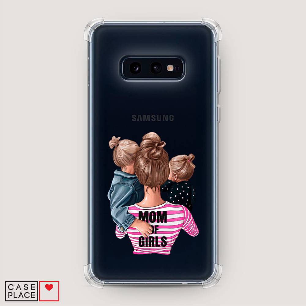 фото Противоударный силиконовый чехол "mom of girls" на samsung galaxy s10e awog