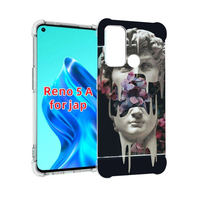 

Чехол MyPads статуя-с-цветами-внутри для Oppo Reno 5A, Прозрачный, Tocco