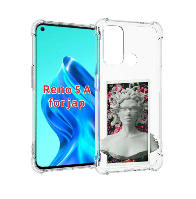 

Чехол MyPads статуя-медузы для Oppo Reno 5A, Прозрачный, Tocco