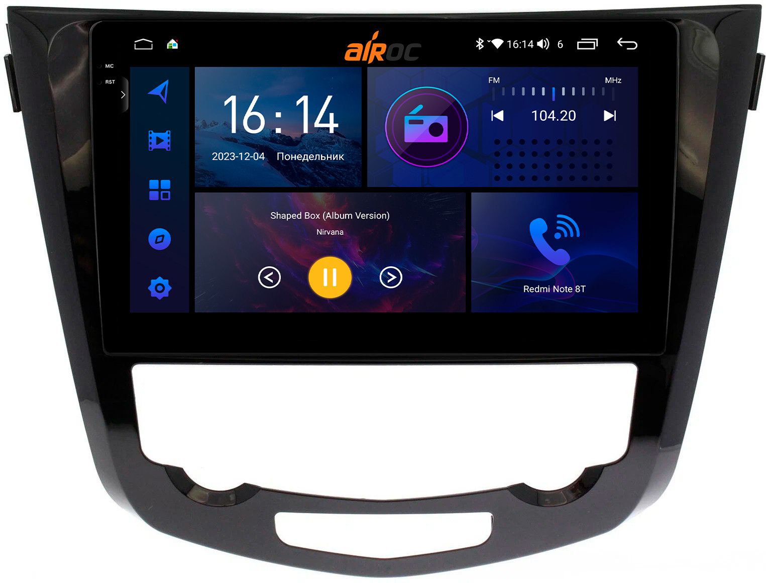 

Штатная магнитола Airoc 2K RI-1212-NV14 для Nissan Qashqai 2, X-Trail 3, 2014-