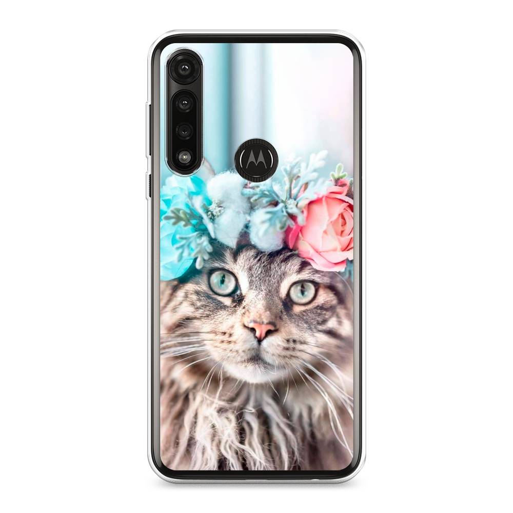 

Чехол Awog на Motorola Moto G Power 2020 "Кот в венке", Разноцветный, 242650-2