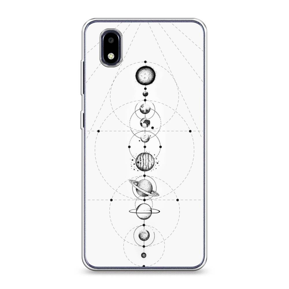 

Чехол для ZTE Blade A3 (2020) "Парад планет", Серый, 133650-2