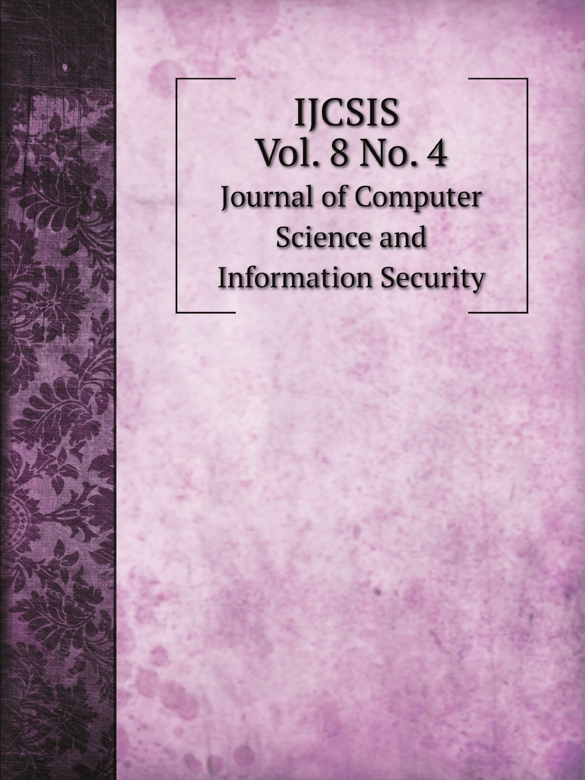 

IJCSIS Vol. 8 No. 4