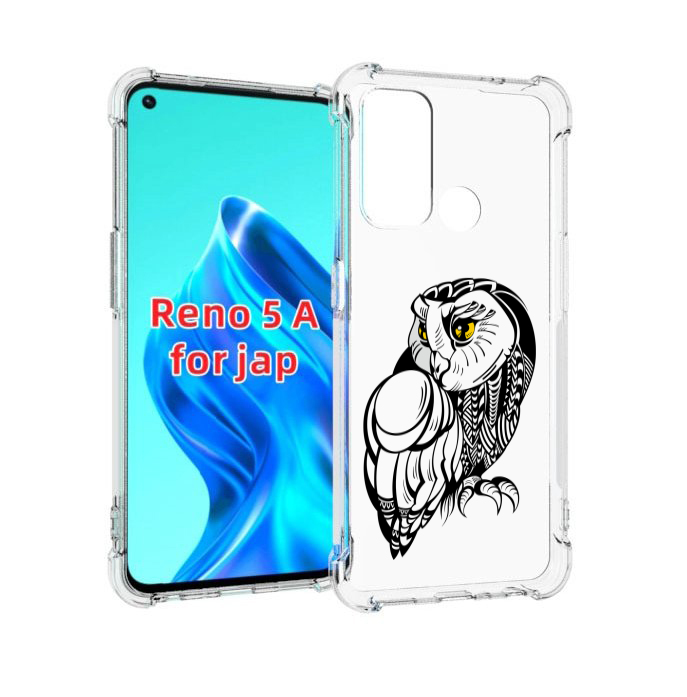 

Чехол MyPads сова-красотка для Oppo Reno 5A, Прозрачный, Tocco