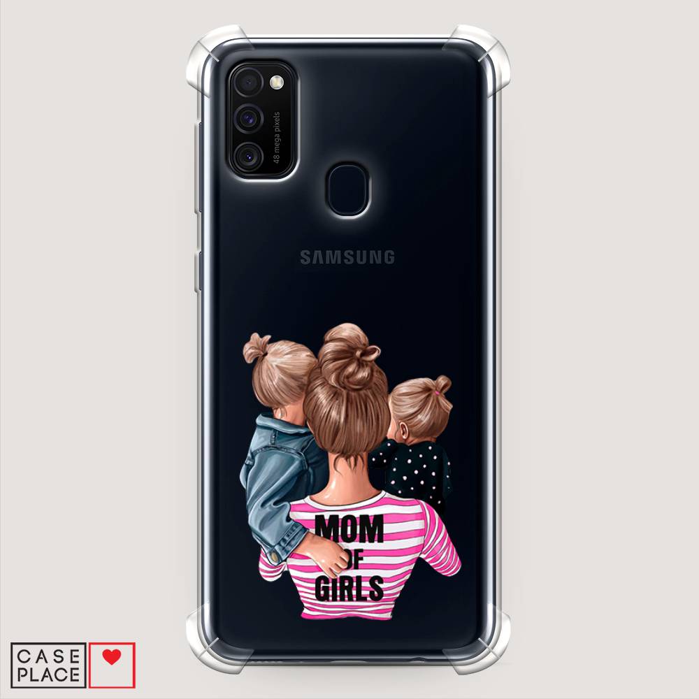 фото Противоударный силиконовый чехол "mom of girls" на samsung galaxy m30s awog