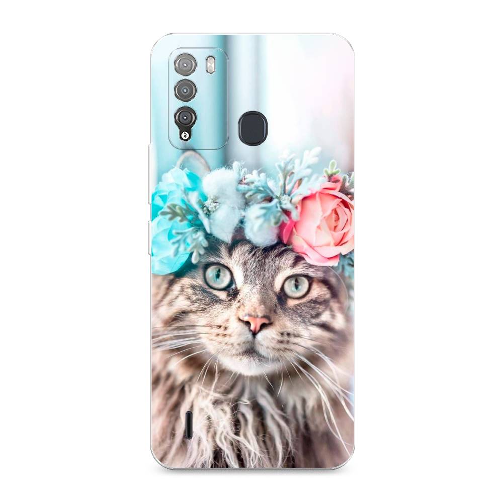 

Чехол Awog на Itel Vision 1 Pro "Кот в венке", Разноцветный, 3200350-2