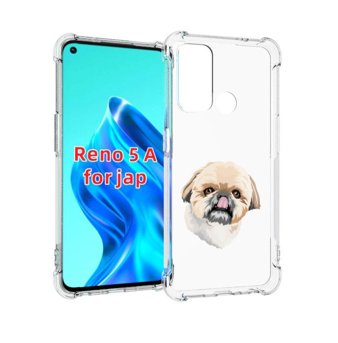

Чехол MyPads собачка-с-язычком для Oppo Reno 5A, Прозрачный, Tocco