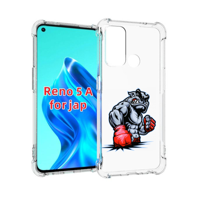 

Чехол MyPads собака-боксер для Oppo Reno 5A, Прозрачный, Tocco
