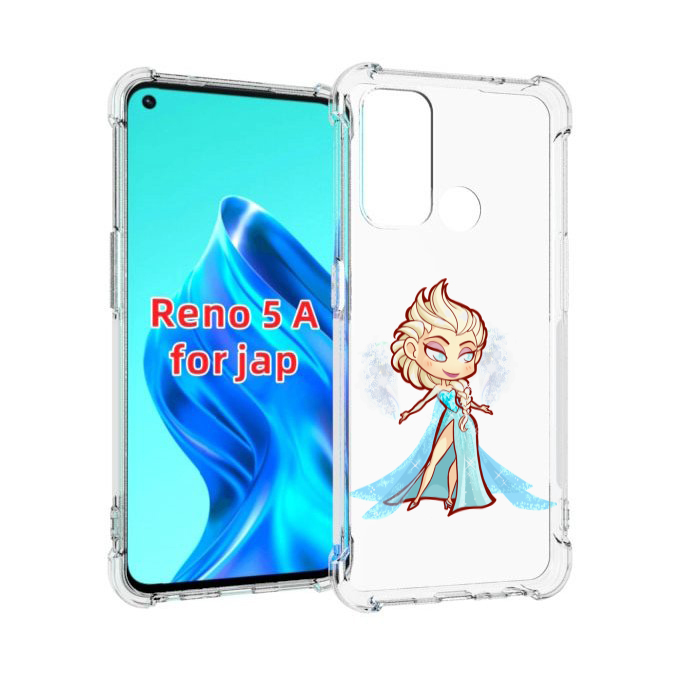 

Чехол MyPads снежная-принцесса женский для Oppo Reno 5A, Прозрачный, Tocco