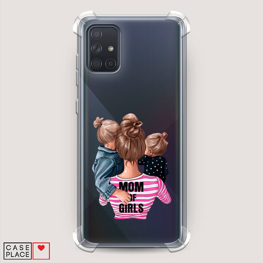 фото Противоударный силиконовый чехол "mom of girls" на samsung galaxy a71 awog