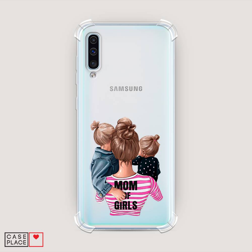 фото Противоударный силиконовый чехол "mom of girls" на samsung galaxy a50 awog