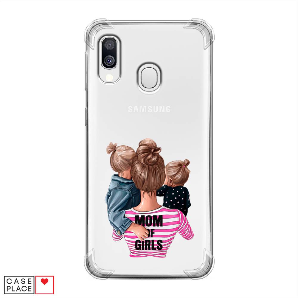 фото Противоударный силиконовый чехол "mom of girls" на samsung galaxy a40 awog