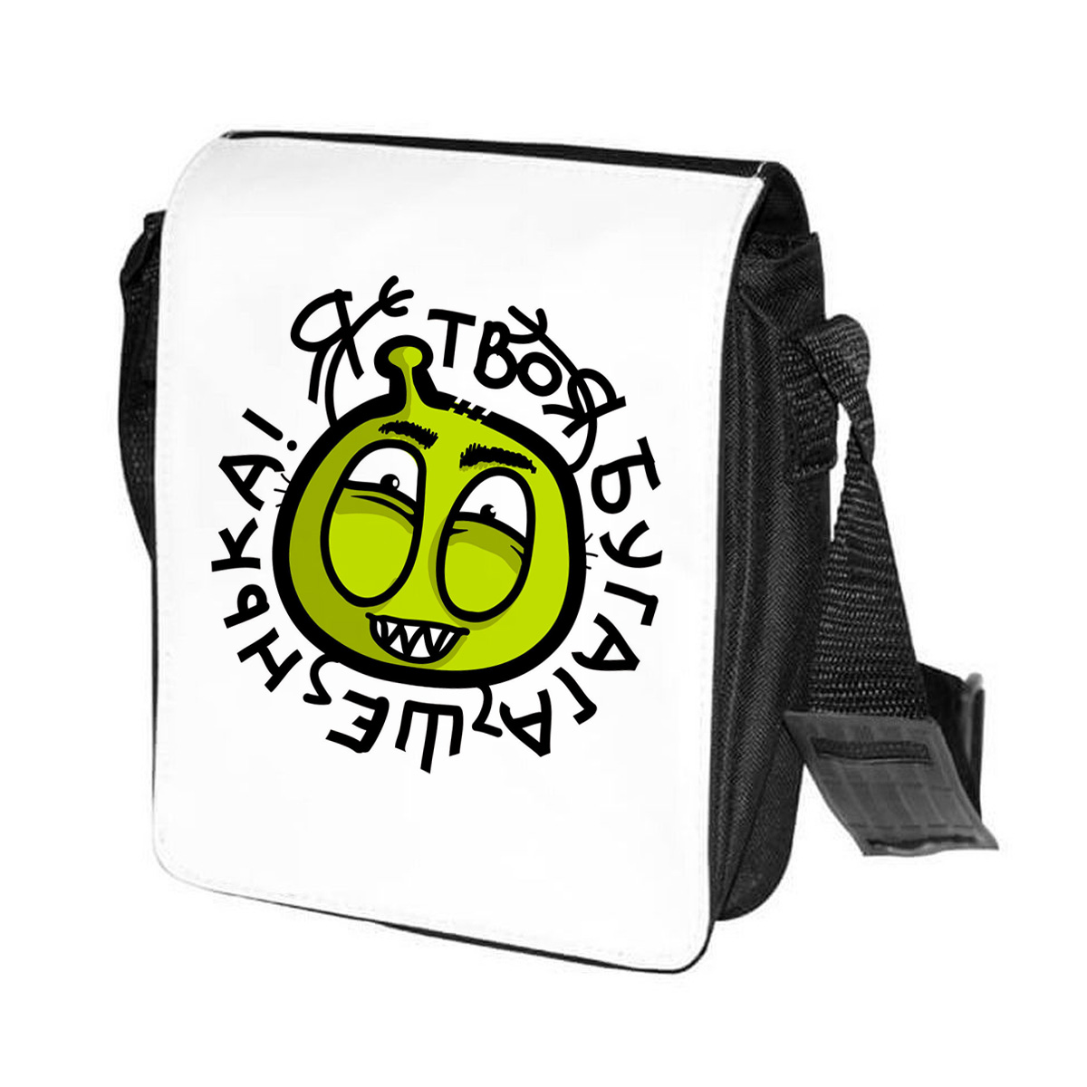 

Сумка унисекс CoolPodarok CN0151399 черно-белый, Черный;белый, CN0151399