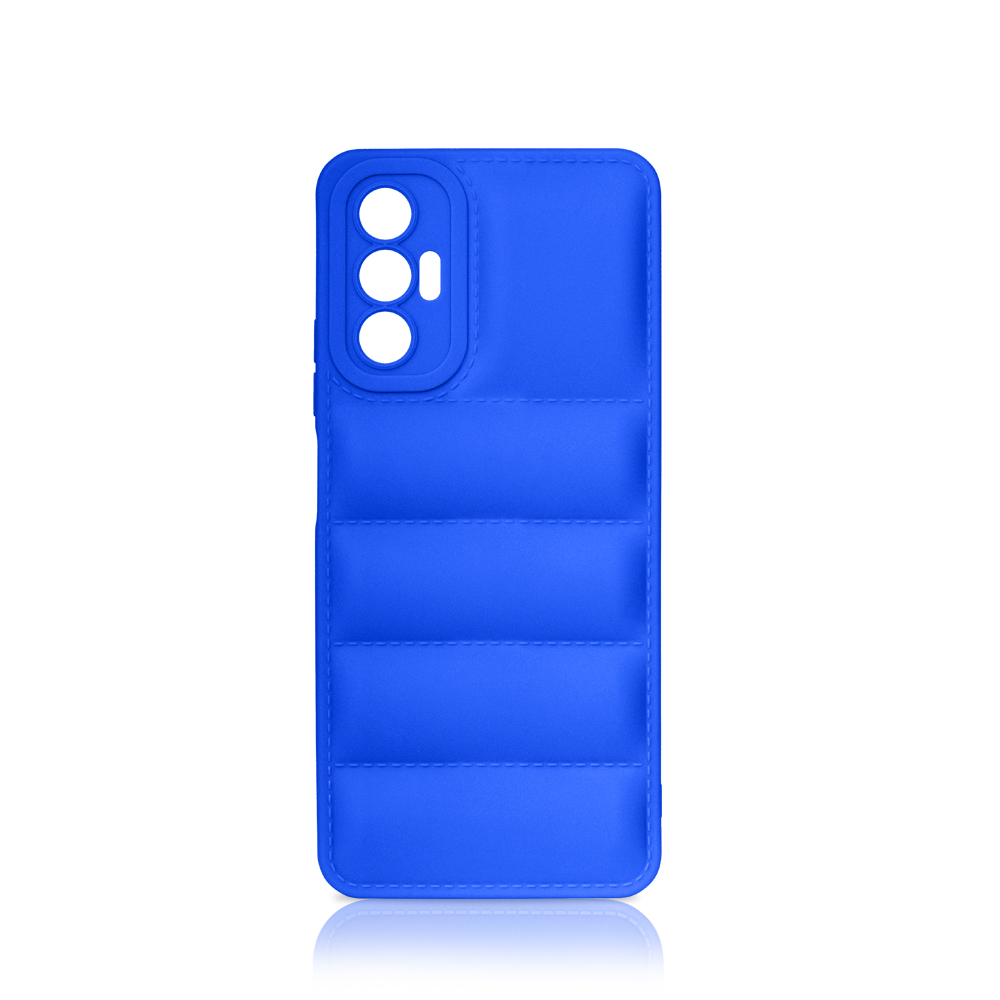 

Чехол DF для Tecno Pova 3 Silicone дутый Blue tJacket-02, Синий, tJacket-02