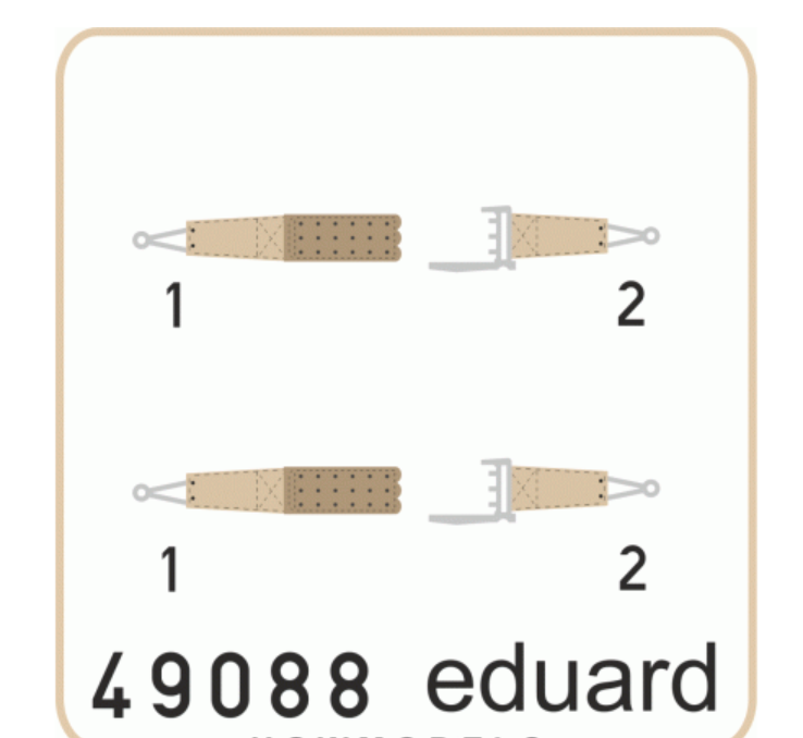 

49088 Eduard 1/48 Фототравление для Seatbelts RFC WWI SUPERFABRIC, Цветной