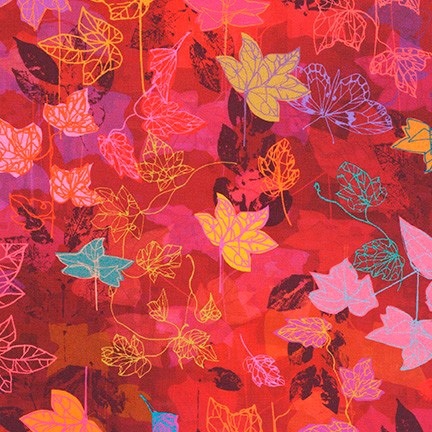 

Ткань хлопок Robert Kaufman Peppy loose leaf 50х55 см currant