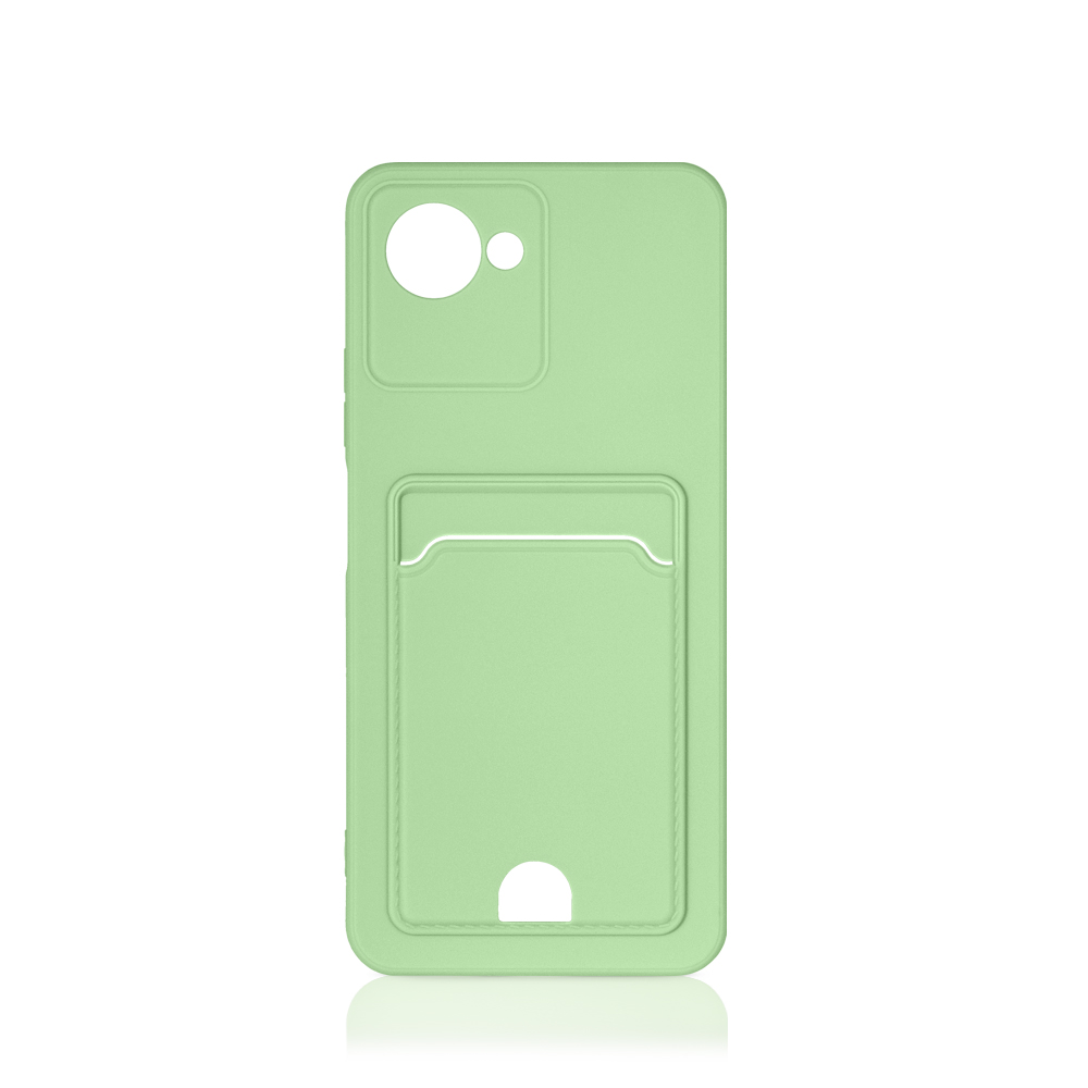 

Чехол DF для Realme C30 Silicone с отделением для карты Light Green rmCardCase-01, Зеленый, rmCardCase-01
