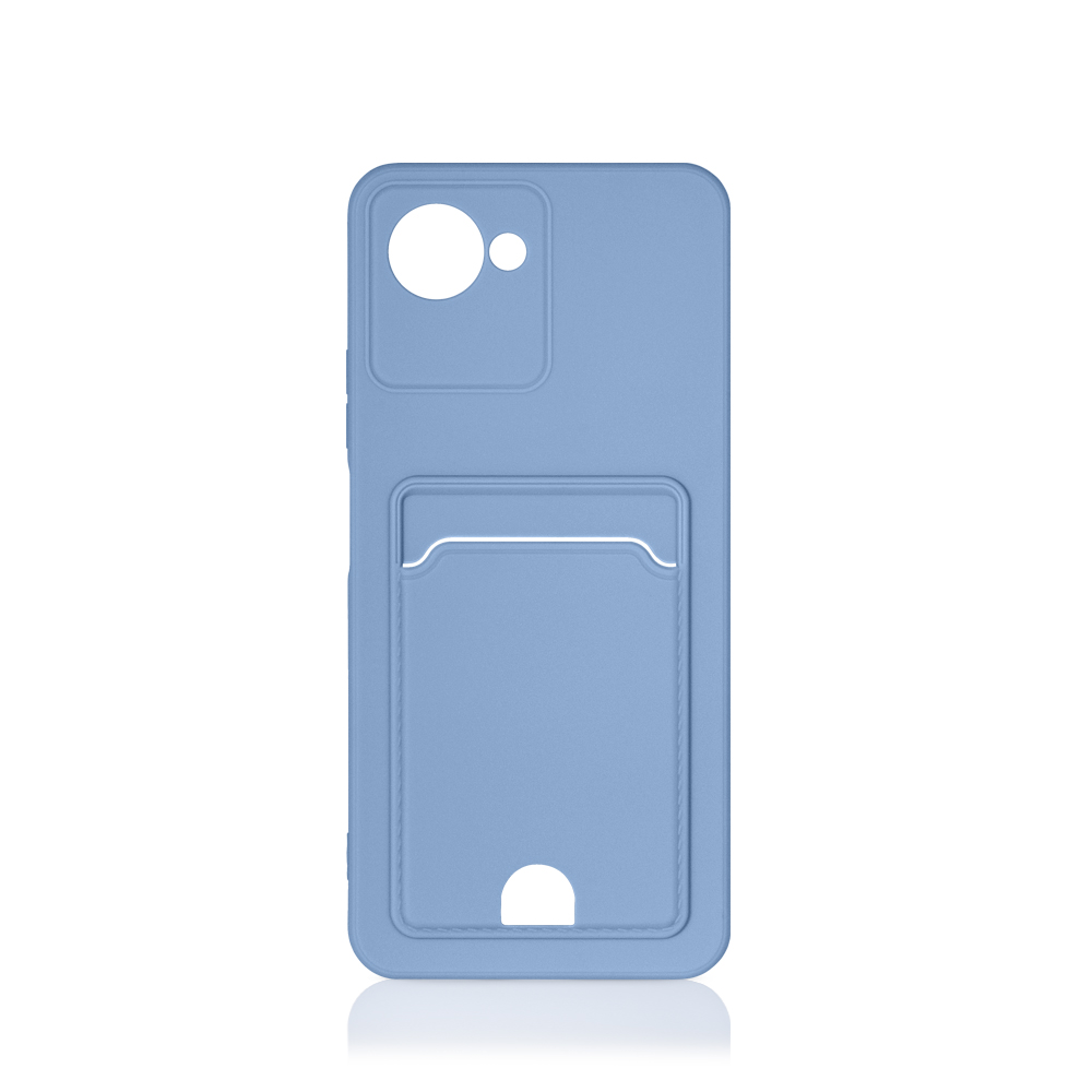 

Чехол DF для Realme C30 Silicone с отделением для карты Gray-Blue rmCardCase-01, Серый;синий, rmCardCase-01
