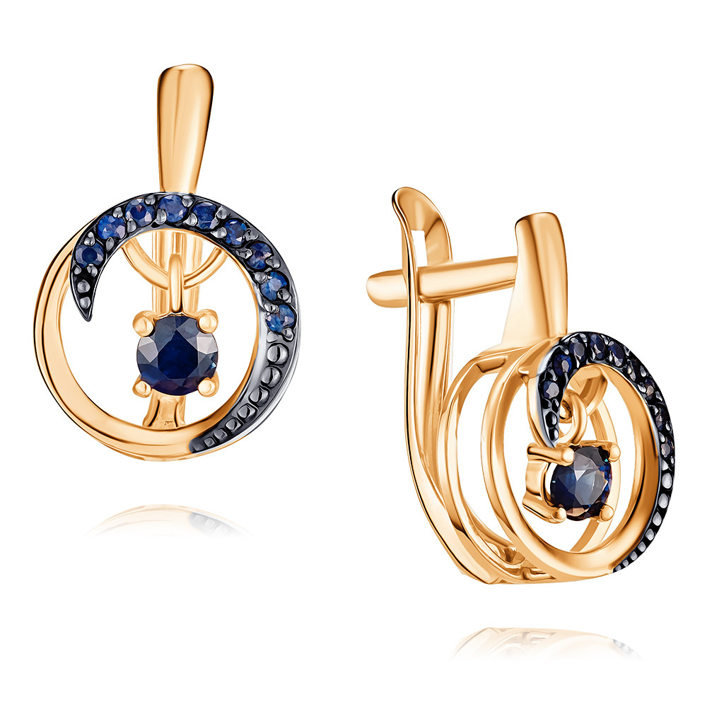 

Серьги из красного золота с сапфиром ADAMAS 24038078/01-А50Д-542, 24038078/01-А50Д-542