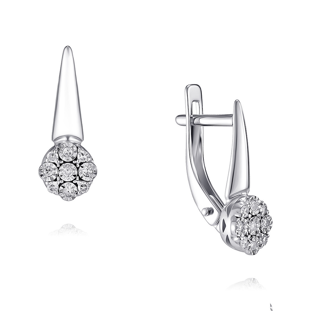 

Серьги из белого золота с бриллиантом ADAMAS 24038064/01-А512Д-41, 24038064/01-А512Д-41