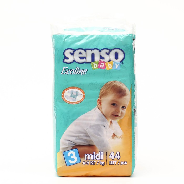Senso baby Подгузники «Senso baby» Ecoline Midi (4-9 кг), 44 шт пылесборники filtero fls 01 s bag 10 xl ecoline