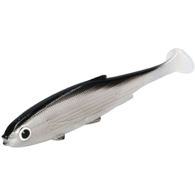 

Силиконовая приманка Mikado Real fish 100 мм, orroach, 4 шт, Серый;черный