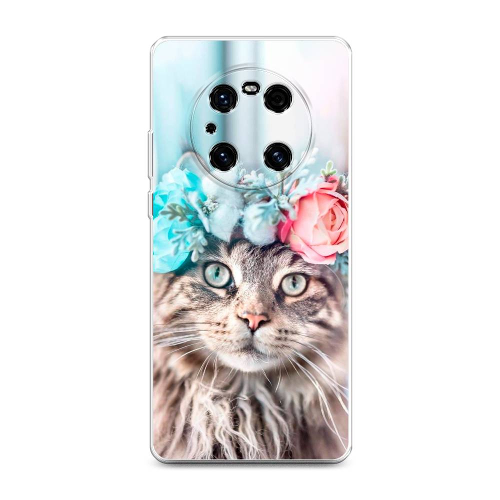 

Чехол Awog на Huawei Mate 40E Pro "Кот в венке", Разноцветный, 6107550-2