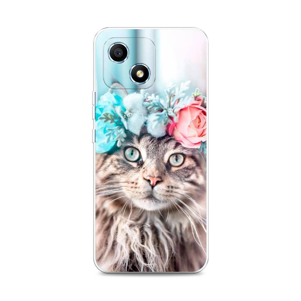 

Чехол Awog на Honor Play 30 "Кот в венке", Разноцветный, 6108750-2