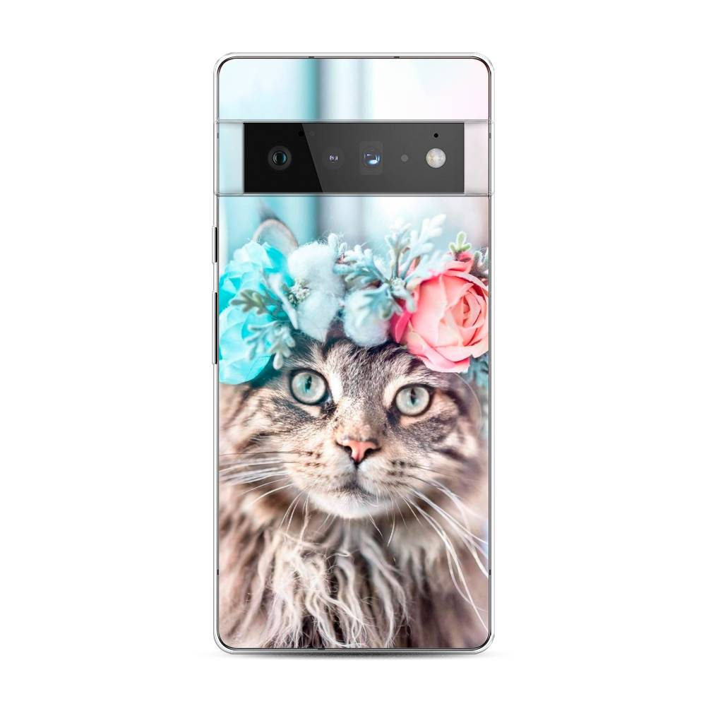 

Чехол Awog на Google Pixel 6 Pro "Кот в венке", Разноцветный, 270950-2