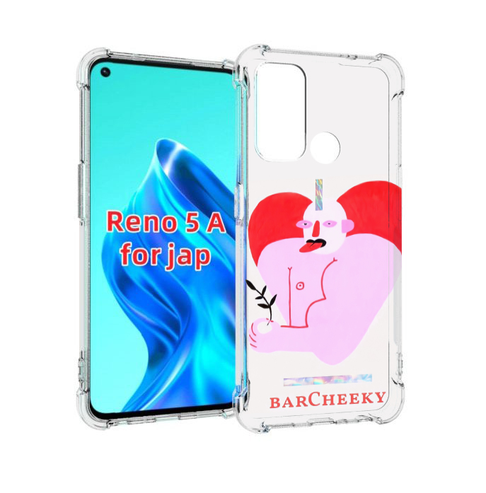 

Чехол MyPads силач в сердце женский для Oppo Reno 5A, Прозрачный, Tocco