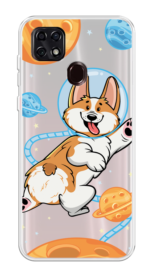 

Чехол на ZTE Blade 20 Smart "Корги-космонавт", Голубой;бежевый;белый, 133550-1