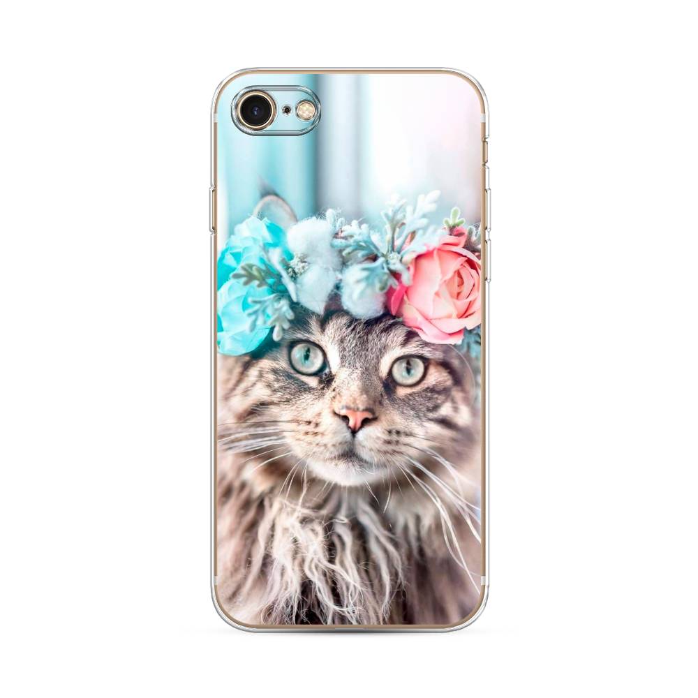 

Чехол Awog на Apple iPhone 8 / Айфон 8 "Кот в венке", Разноцветный, 10850-2